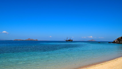 View of a beautiful beach in Komodo National Park
