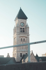 Fototapeta na wymiar clock tower of church