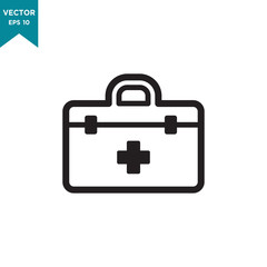 first aid box vector icon in trendy flat design 