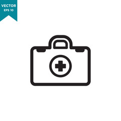 first aid box vector icon in trendy flat design 