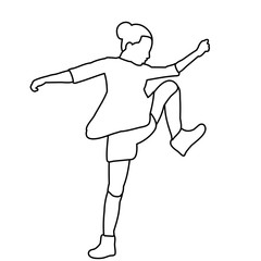 line drawing of a dancing woman on a white background
