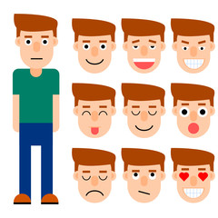 set of different expressions