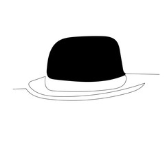 sketch female hat vector