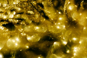 Golden bokeh. Glitter shiny sparkle background