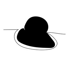 sketch female hat vector