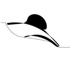 sketch female hat vector