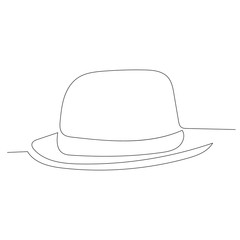 elegant continuous line men's hat