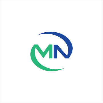Initial letter mn or nm logo design template