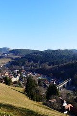 Blick auf Bahnviadukt der Aspang Bahn