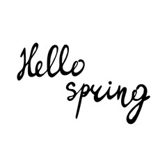 Happy easter spring graphic elements,vector set. Lettering, egg, branch