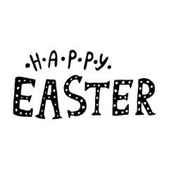 Happy easter spring graphic elements,vector set. Lettering, egg, branch
