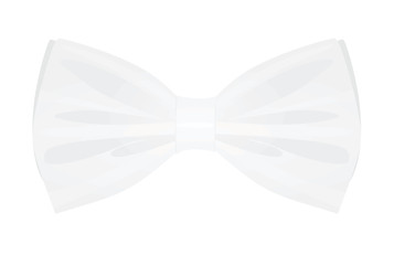 White bow tie. vector illustration