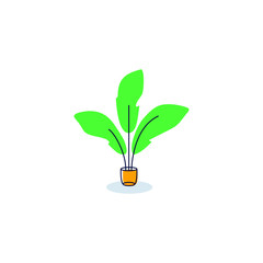leaf plant natural logo icon design vector illustration