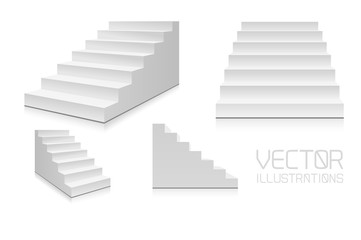 Obraz premium Realistic stairs Illustration