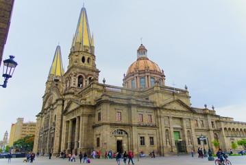 Obraz premium catedral de Guadalajara mx enero 2020