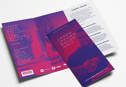 Trifold Brochure Layout with Modern Style