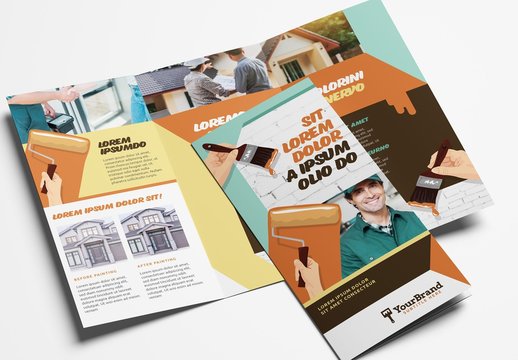 Painting Service Trifold Brochure Layout