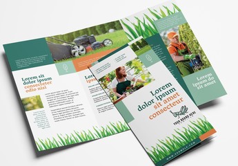 Gardening Service Trifold Brochure Layout