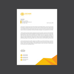 Corporate Letterhead Template Design Vector.