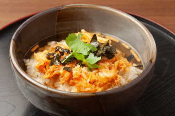 桜えびのかき揚げ出汁茶漬け