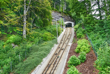 The funicular isa cable railroad, especially one on a mountainside, in which ascending and descending cars are counterbalanced.