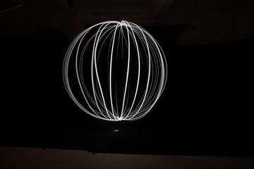 light painting light ball
