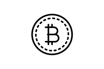 Bitcoin icon design, vector file , eps 01