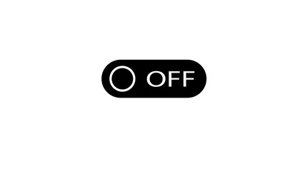 Flat icon On and Off Toggle switch button