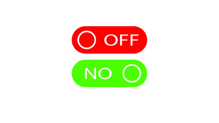Flat icon On and Off Toggle switch button