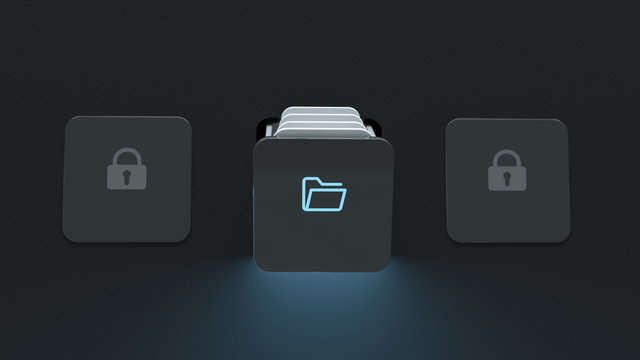 Unlocked Folder With Files In Storage