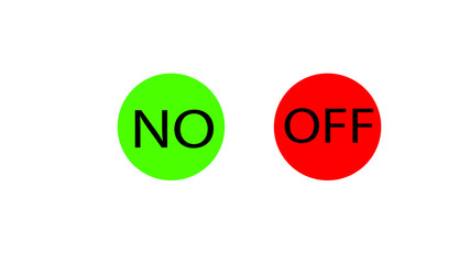 Flat icon On and Off Toggle switch button