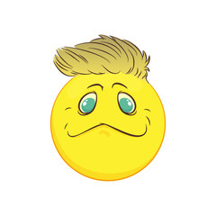 Emojis with a stylish hairstyle, cartoon images.