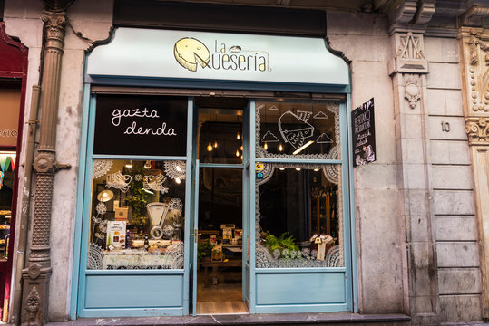 Cheese shop in Bilbao, Spain