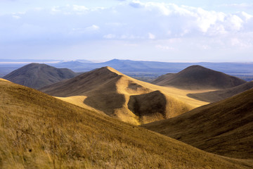 Steppe hills in the fall, Ural mountains