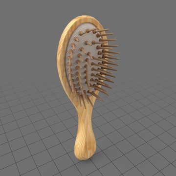 Wooden hair brush