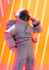 astronaut thinking about pin up pose © DM7