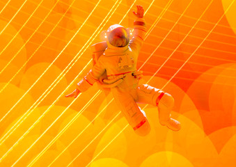 astronaut falling down pin up © DM7