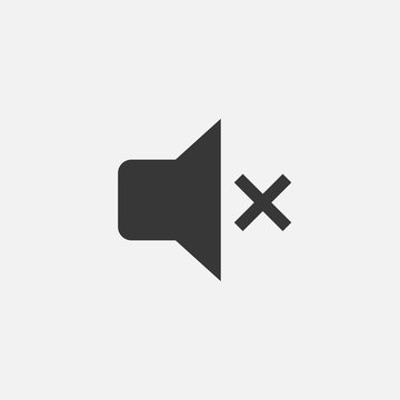 No Volume Mute Vector Icon Speaker