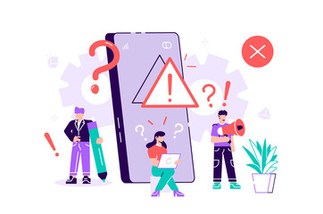 Concept operating system error warning