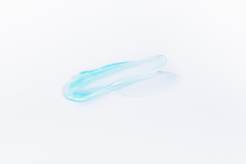 Obraz na płótnie Canvas cosmetic transparent gel serum on a white background, close-up