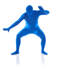 Blue: Man Makes Defensive Ninja Move