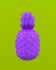 purple pineapple 3d illustration