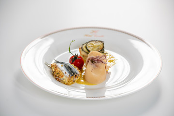 Piatto preparato da uno Chef di un Ristorante stellato.