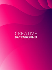 Dynamic modern pink, blue, purple abstract liquid poster design. Fluid design for web landing poster banner mobile. Vector illustration of soft lines. Eps10. Futuristic style creative background. 3d