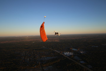 Skydivers over Deland Florida