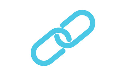 Chain link coming together concept business icon