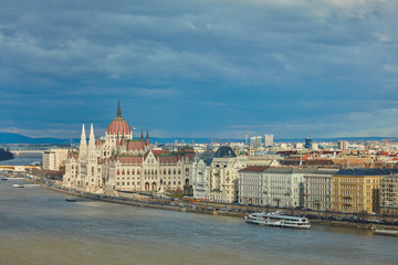 view of the historic center of Budapest