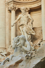 sculpture. trevi fountain in rome