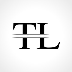 Initial Letter TL Logo Design Vector Template. Linked Typography TL Letter Logo Design