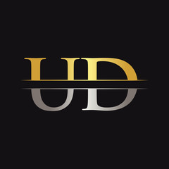 Initial Letter UD Logo Design Vector Template. UD Letter Logo Design